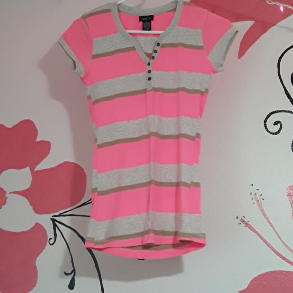 Womens stretch striped long top